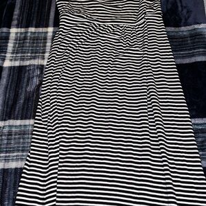 Black and White Striped Dress Calvin Klein